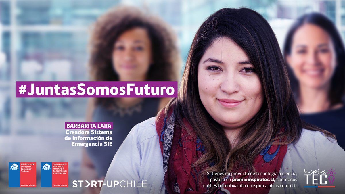 📅Hasta el 26 de octubre se extendió el plazo para postular al premio #InspiraTec 2020.
Uno de los objetivos de la iniciativa consiste en fomentar la visibilidad de las mujeres que participan en la economía digital.
👉🏽Entérate de los detalles y postula en premioinspiratec.cl
