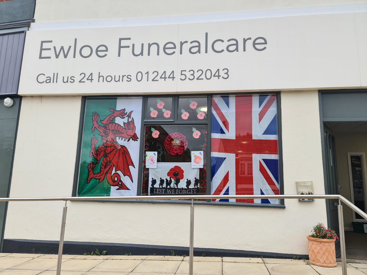 The team at #Ewloe in #Deeside are showing there appreciation with their #remembrance window. #Poppy #RememberInNovember #ItsWhatWeDo <a href="/DanStev69318579/">Dan Stevenson</a> <a href="/MacLennanNic/">Nic MacLennan</a> <a href="/CoopFuneralcare/">Co-op Funeralcare</a>
