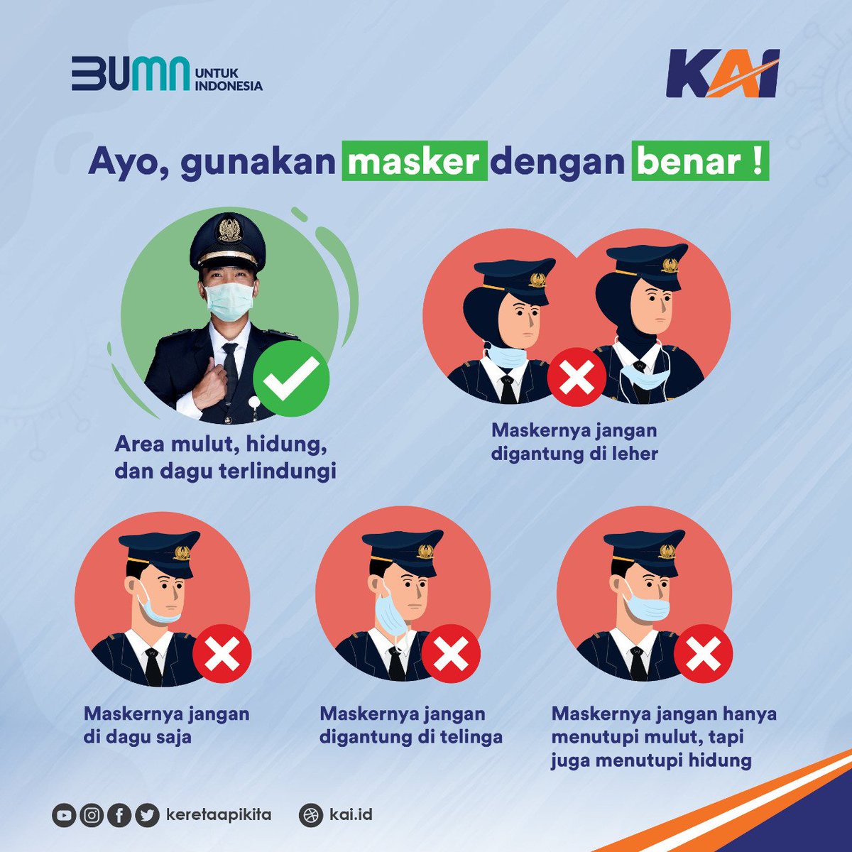 Kereta Api Kita Twitter Memakai Masker Dengan Benar Pandemi Belum Berakhir