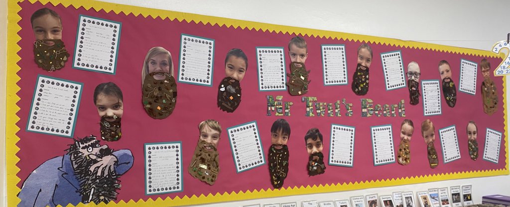StMargs_Year3's tweet photo. Instructional writing... Roald Dahl style! Writing instructions for making our very own Mr Twit’s beard. Year 3 are over the moon with the results! @StMargaretsPrep #StMargsLiteracy #TheTwits https://t.co/BsJcDmt9Hm