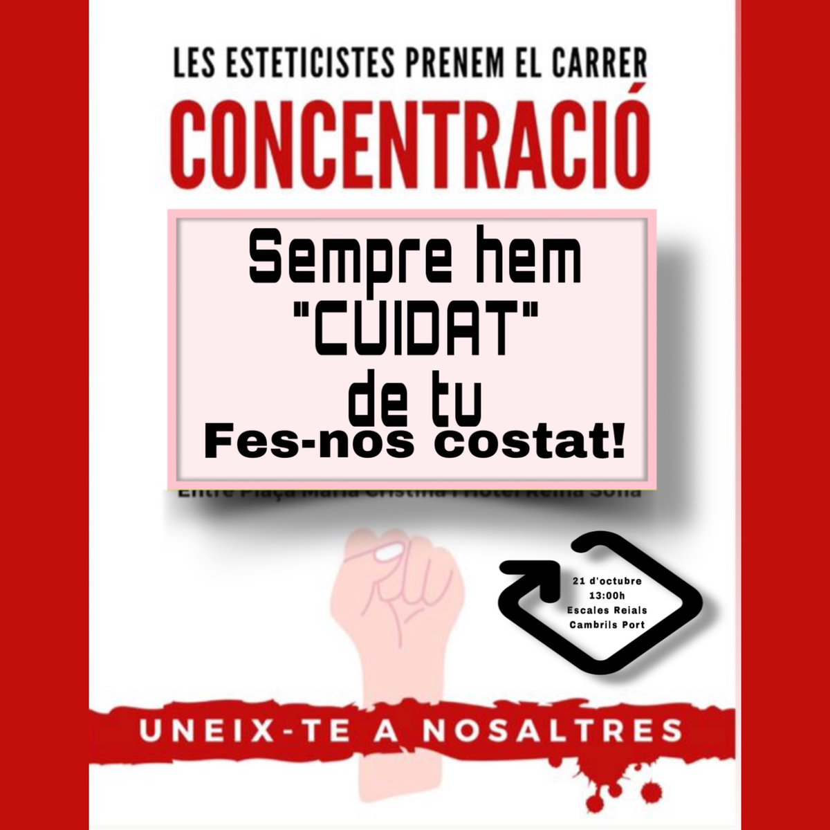 xarxadelport's tweet photo. @diaridtarragona També han reivindicat el seu espai, Esteticistes‼️

#xarxadelport
#comerçcambrils
#cambrils https://t.co/suJLm1rHzP