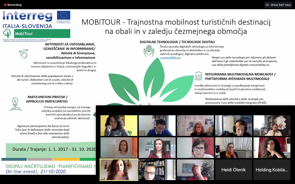 ENERGYweCARE's tweet photo. 📷 Postcards from the “Pianifichiamo insieme - Skupaj načrtujemo” workshop of today.

💡 #EnergyCare facilitated the online meeting, where a lot of innovative ideas for new @InterregITASLO  project proposals emerged. https://t.co/Q0I8GT6LYC