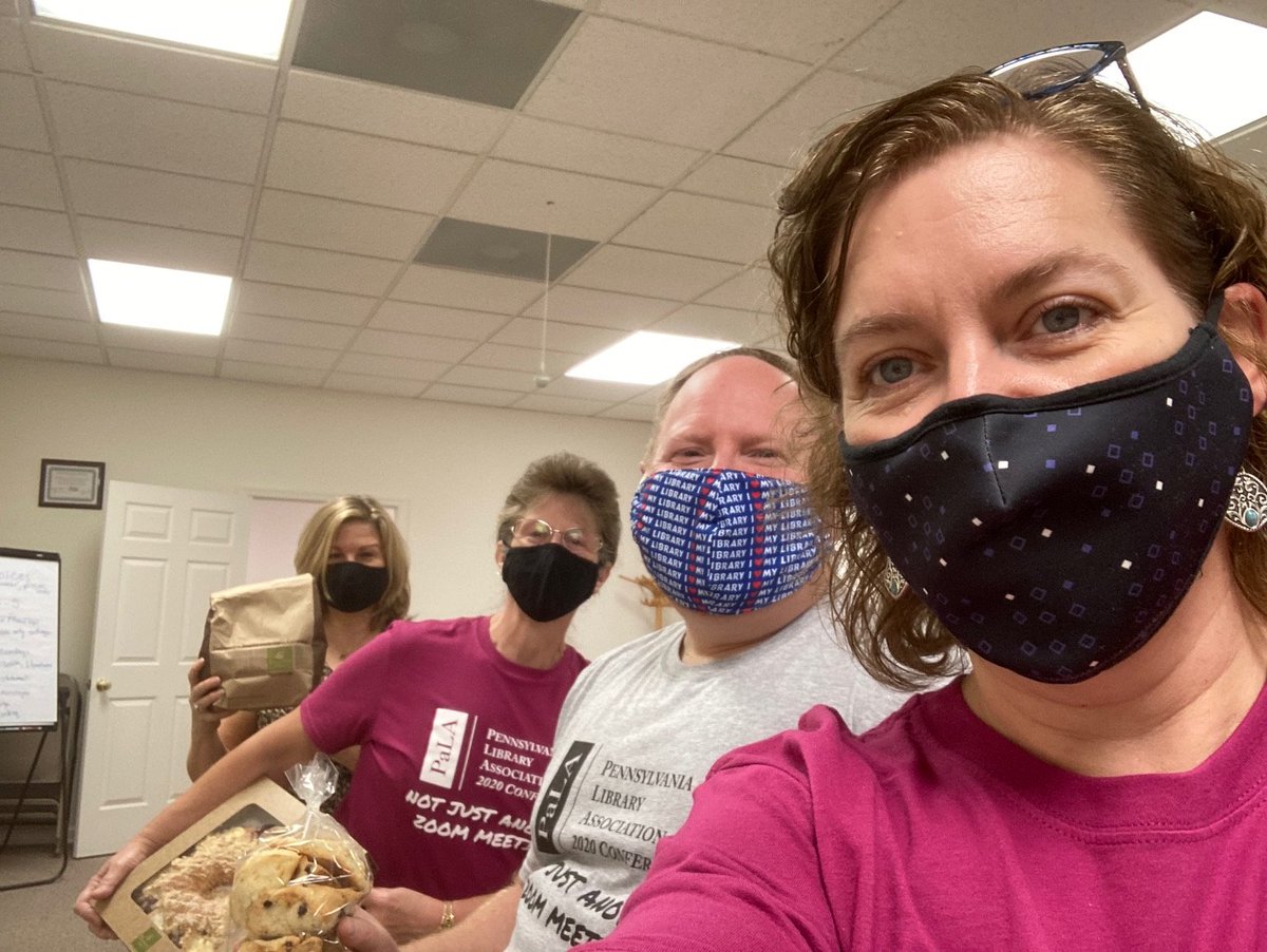 PALibraryAssoc's tweet photo. Thank you 2020 President Michele Legate for the fabulous breakfast for the PaLA Staff!  We are ready to launch the last day of the 2020 Conference!  #pala2020 https://t.co/G5vP3HHSzW