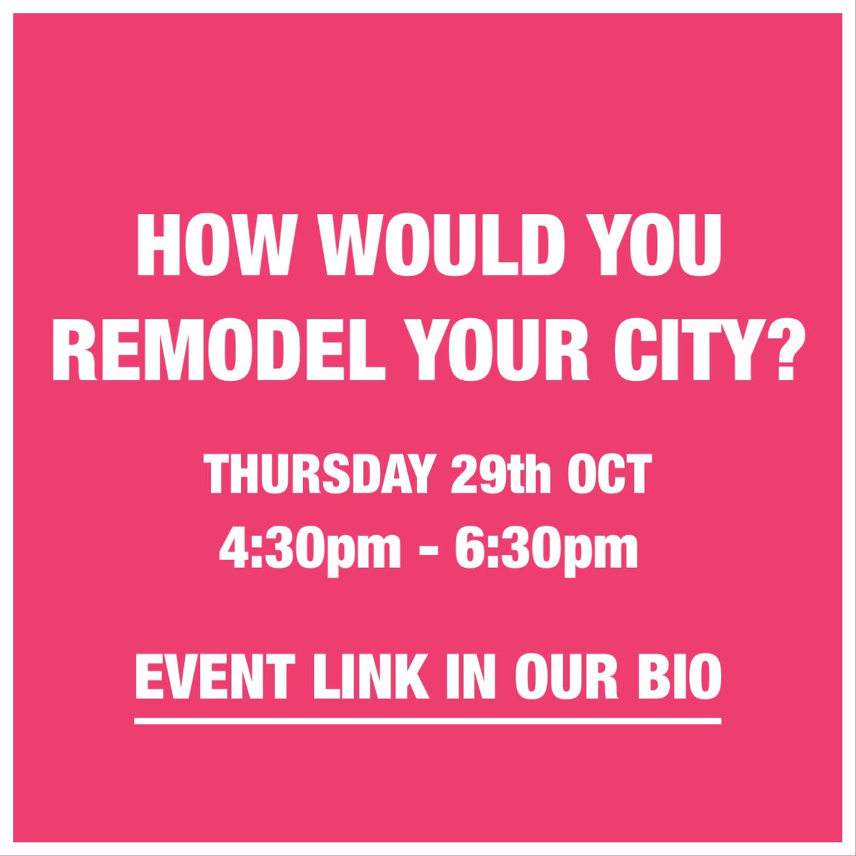 RemodelMCR's tweet photo. How would you remodel your city?

We’re asking that you bring your creative skills, passion and power to the table &amp; support creatives in a time where the arts are most needed to lead the way to positive solutions in uncertain times.

Thurs 29th Oct 4:30-6:30pm

Link in our bio https://t.co/fK5NTqM8To