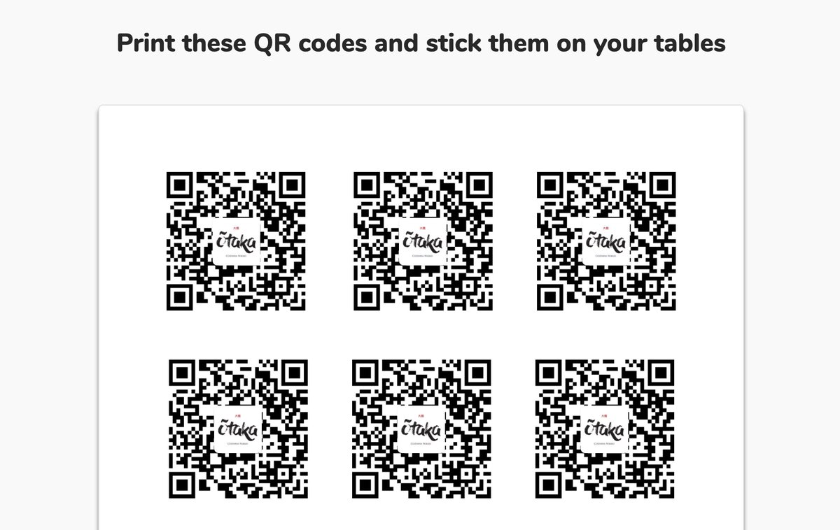 And a print QR codes page so restaurants can print them out as stickers and put them on tables  https://qrmenucreator.com/?action=print_qr_codes&menu_id=bv9jCXYnXsmUjRGA&menu_hash=6e79d24ad7970061759a44c8cb8506a5