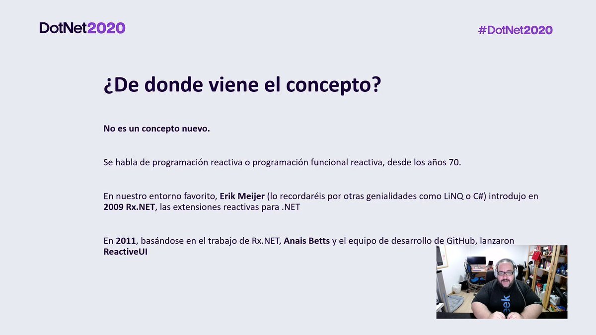 dotNetConfSpain's tweet photo. ¿Disfrutando de las sesiones? Llega el momento de @JosueYeray, CTO &amp; Co-Founder en @DevsDNA, y su charla "Xamarin.Forms con #ReactiveUI y #ReactiveExtensions"  en el Track 2. 👏 ¿Te la vas a perder? 🤔

🕒 15:00 - 15:50h
📌 https://t.co/3JAbRLm54U

#DotNet2020 #DotNetConfSpain https://t.co/E8pWwdmcbx