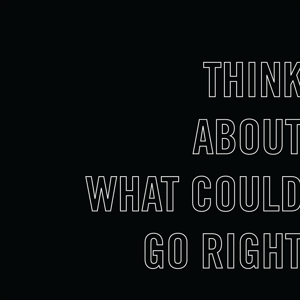 Think about what could go right.

#wellnesswednesday
#selfcare