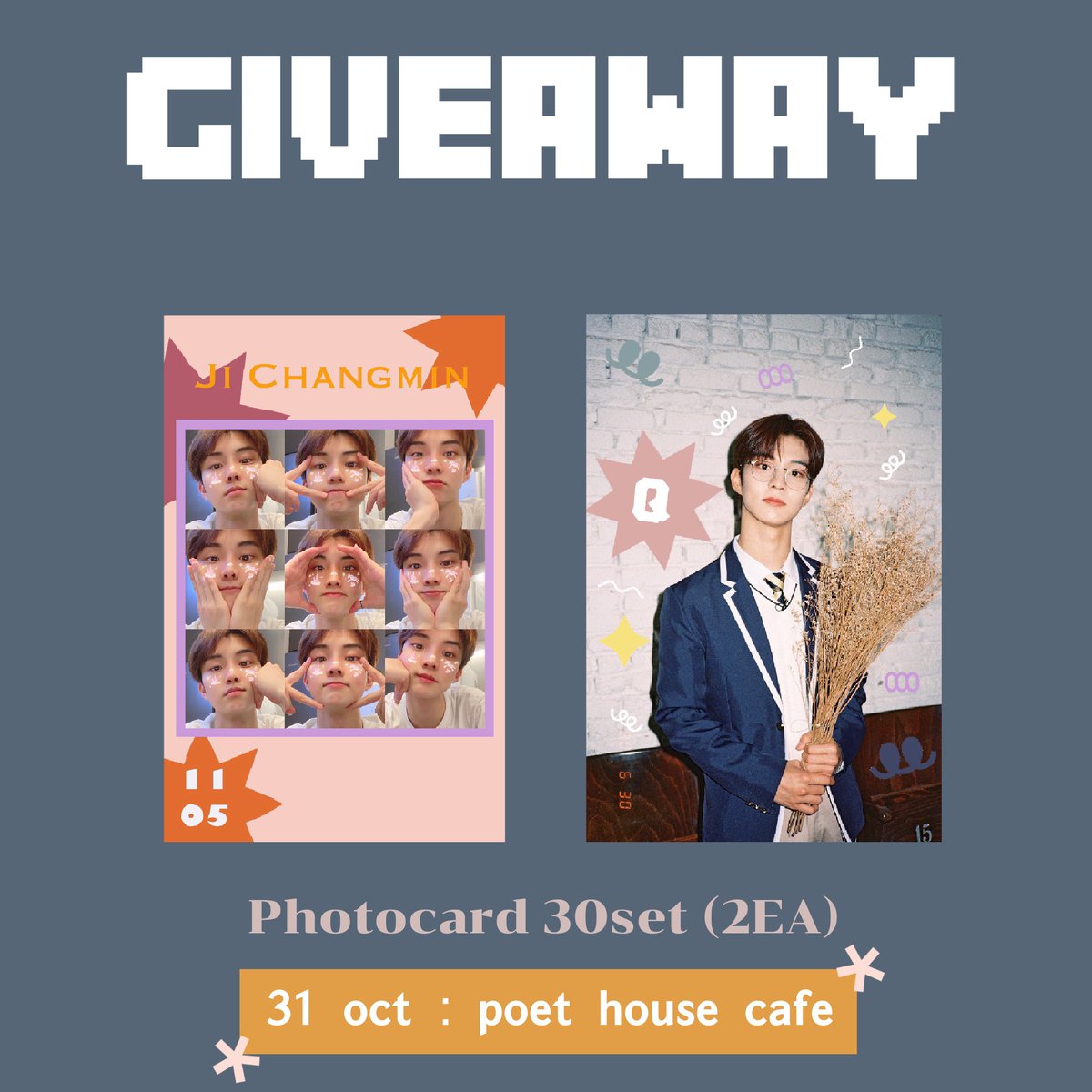 cocoakidsworld's tweet photo. GIVEAWAY Q’s BIRTHDAY

location : poet house cafe (Ari soi 5)
date : 31 oct 2020 10.30-12.000)

30set (2ea each set)
ถ้าแจกไม่หมดภายในเวลาอาจจะฝากที่ร้านวางไว้แทนนะคับ

#whyusoQ https://t.co/nYBv6fX8sh