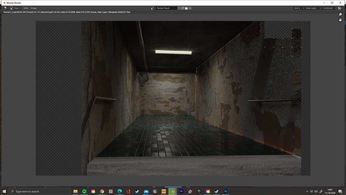 EndeavourMedia's tweet photo. Render in progress, I used this tutorial more as a practise with using textures and to play with lighting, I am relatively proud of my lights I built them from scratch so I made a transparent tube added some spotlights inside then created a semi transparent light cover how is it? https://t.co/KFDpTsUHQ9