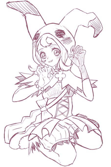 全身見せれなかったので全身の下書き!と線画?(塗り絵にしてもokです) 