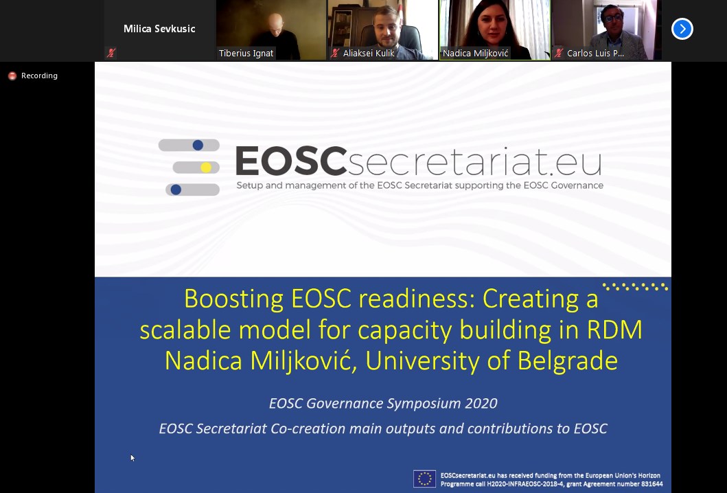 lessormore4's tweet image. @NadicaSm on the project Boosting EOSC readiness: creating a scalable model for capacity building in RDM at #EOSCSymposium2020 
#fairdata #OpenData #researchdata #EOSC #funded