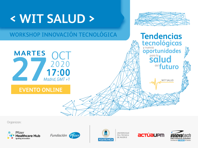 UPM Innovación y Transferencia (@upm_innovatech) on Twitter photo ¡Te recordamos que el próximo martes celebramos el esperado #WITSalud junto a <a href="/Fundpfizer_ES/">Fundación Pfizer ESP</a>! Un inmejorable panel de expertos nos acompañará para hablar de #tendencias tecnológicas y #oportunidades en el ámbito de la salud.
🗓 27 oct
⏰ 17 h
📌 on-line
upminnovatech.blogspot.com/2020/10/27-oct… ¡Te recordamos que el próximo martes celebramos el esperado #WITSalud junto a <a href="/Fundpfizer_ES/">Fundación Pfizer ESP</a>! Un inmejorable panel de expertos nos acompañará para hablar de #tendencias tecnológicas y #oportunidades en el ámbito de la salud.
🗓 27 oct
⏰ 17 h
📌 on-line
upminnovatech.blogspot.com/2020/10/27-oct…