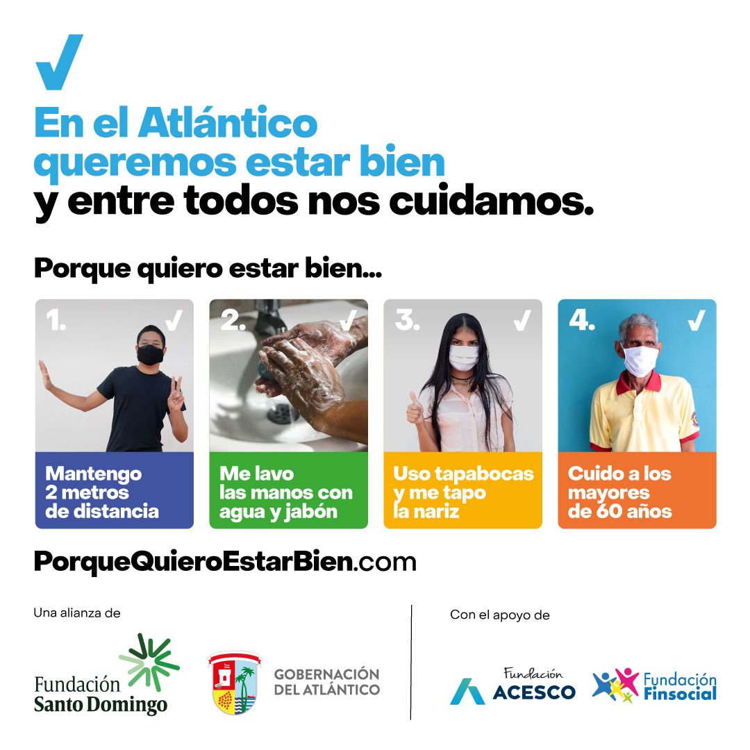 elsanoguerabaq's tweet photo. Desde hoy, gracias a la alianza con la @F_Santo_Domingo y el apoyo de @finsocial_sas y Fundación Acesco, llega a nuestro departamento “Porque Quiero Estar Bien”, la campaña con la que buscamos seguir promoviendo el autocuidado en los atlanticenses. 

https://t.co/pdaVjHCgJc https://t.co/OeypNxi8AM