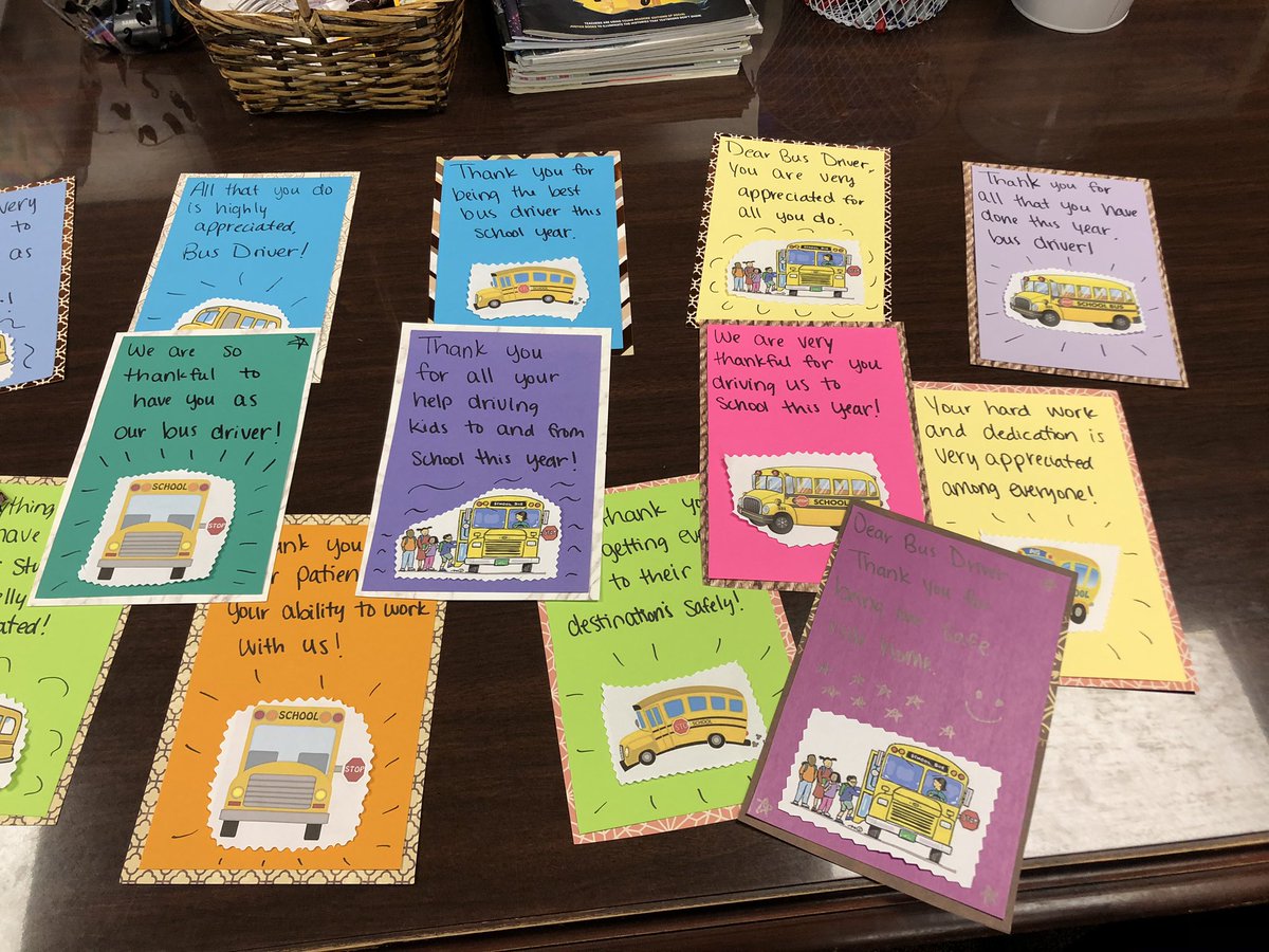 REL_Ganders's tweet photo. Happy Bus Driver Appreciation Week Day #3! Thank you letters from @nhs_rel @GCCISD #BusDriverAppreciationWeek https://t.co/o9mpkzB7jl