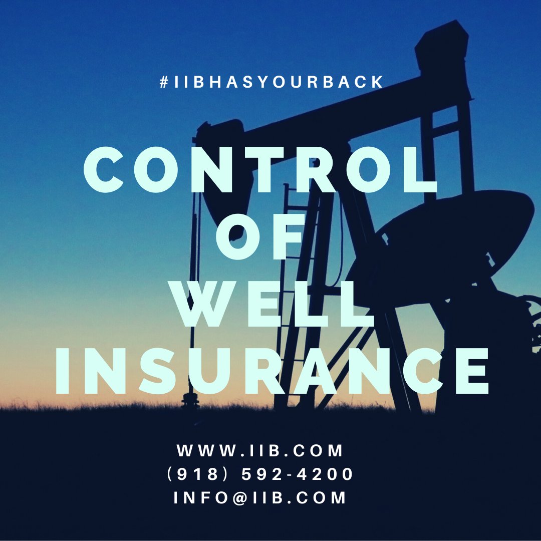 IIBLtd's tweet image. Control of Well insurance can help your company recover from a well blowout and pollution cleanup. Let our risk specialists make sure you’re covered completely! #IIBHasYourBack #ControlOfWell #COW #OilAndGas #Blowout