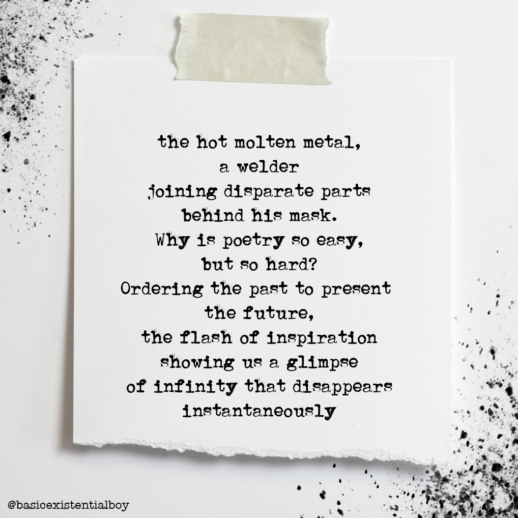 BoyExistential's tweet photo. The Afflicted Become The Addicted

Ordering the past to present the future
The flash of inspiration
showing us a glimpse
of infinity that disappears

#poetry #poetrycommunity #POEMS #bebthepoet https://t.co/Usdjo6RHaS