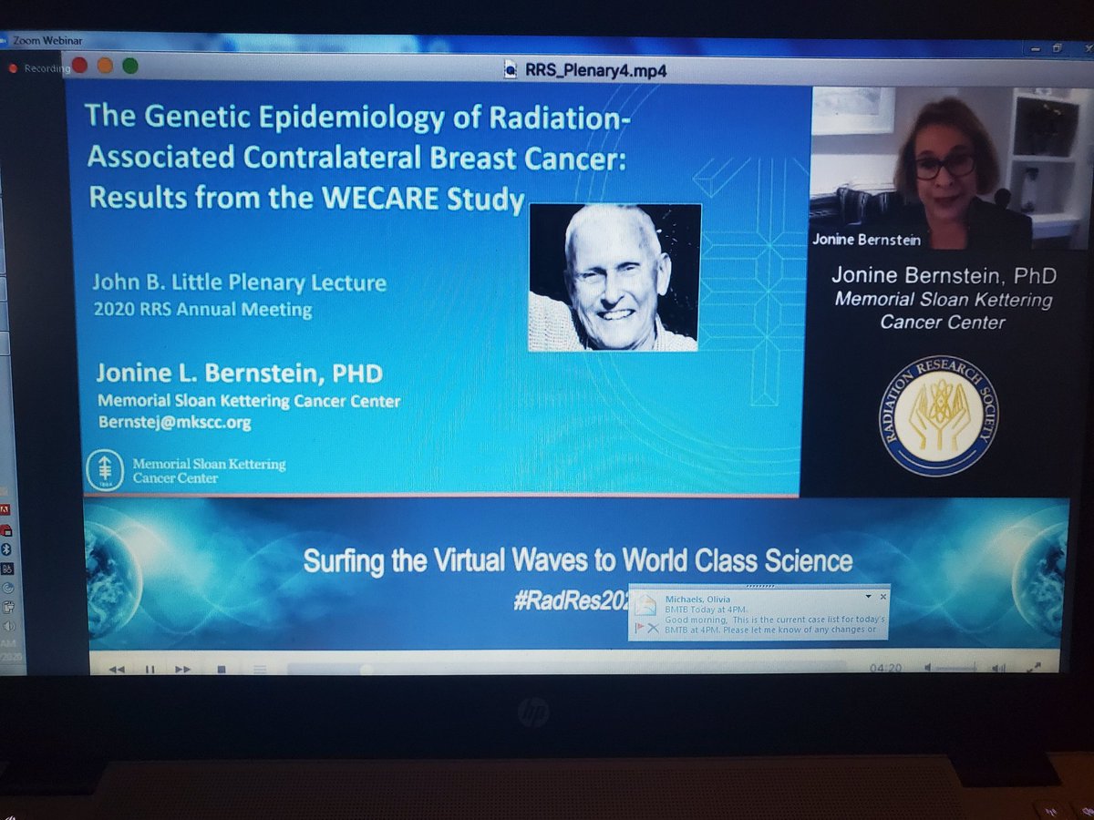 HenningWillers's tweet photo. Coming up now the 2nd Annual Jack Little Legacy Plenary Lecture. We lost Dr. Little, a giant in the field of #radiation research, this past year. Introductions by Sally Amundson and Amy Kronenberg🙏
#RadRes2020 https://t.co/RJWjpvJnwH