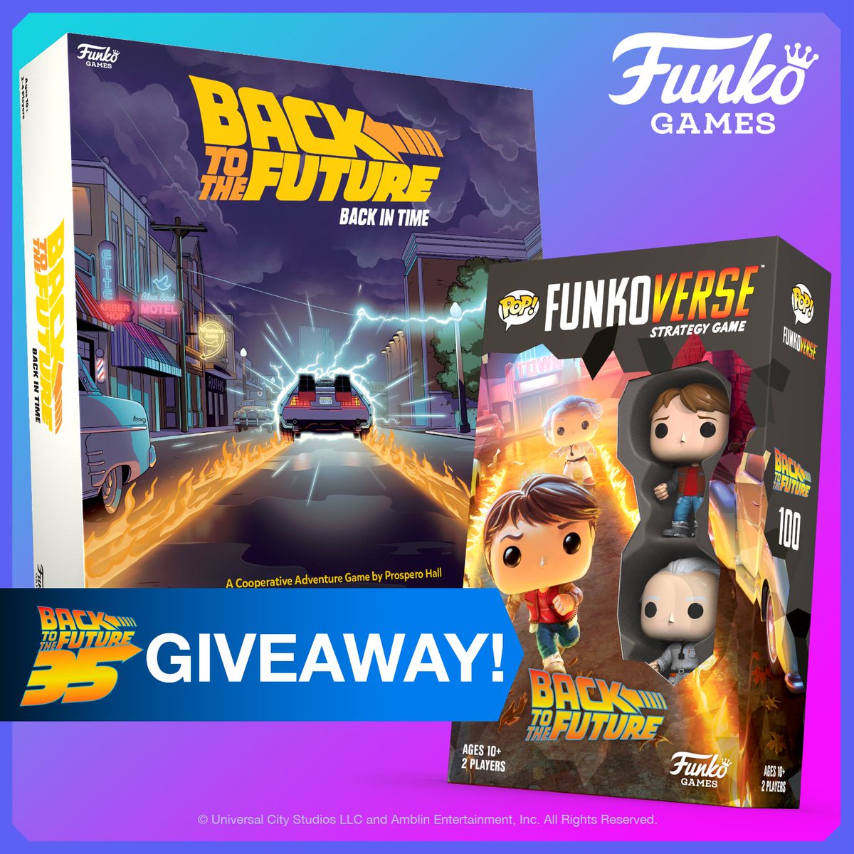 Funko Games (@FunkoGames) on Twitter photo 2020-10-21 13:10:10 #GIVEAWAY To celebrate #BackToTheFutureDay and #BTTF35, we are giving away a bundle of both our #BackToTheFuture games! RT and follow @FunkoGames for your chance to win. #BoardGames #BTTF @BacktotheFuture #Funkoverse #FunkoGames Winner chosen 10/22 at noon PST. 18+, US only #GIVEAWAY To celebrate #BackToTheFutureDay and #BTTF35, we are giving away a bundle of both our #BackToTheFuture games! RT and follow @FunkoGames for your chance to win. #BoardGames #BTTF @BacktotheFuture #Funkoverse #FunkoGames Winner chosen 10/22 at noon PST. 18+, US only