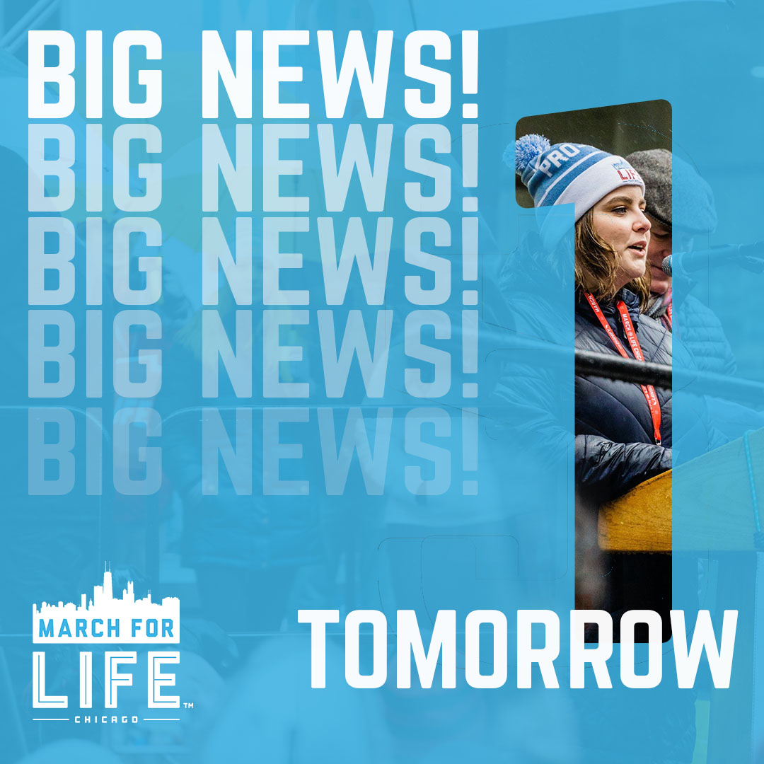 Are you ready? Sign up to get the news » marchforlifechicago.org/rsvp #MarchForLifeChicago #LovinLife #ProLife