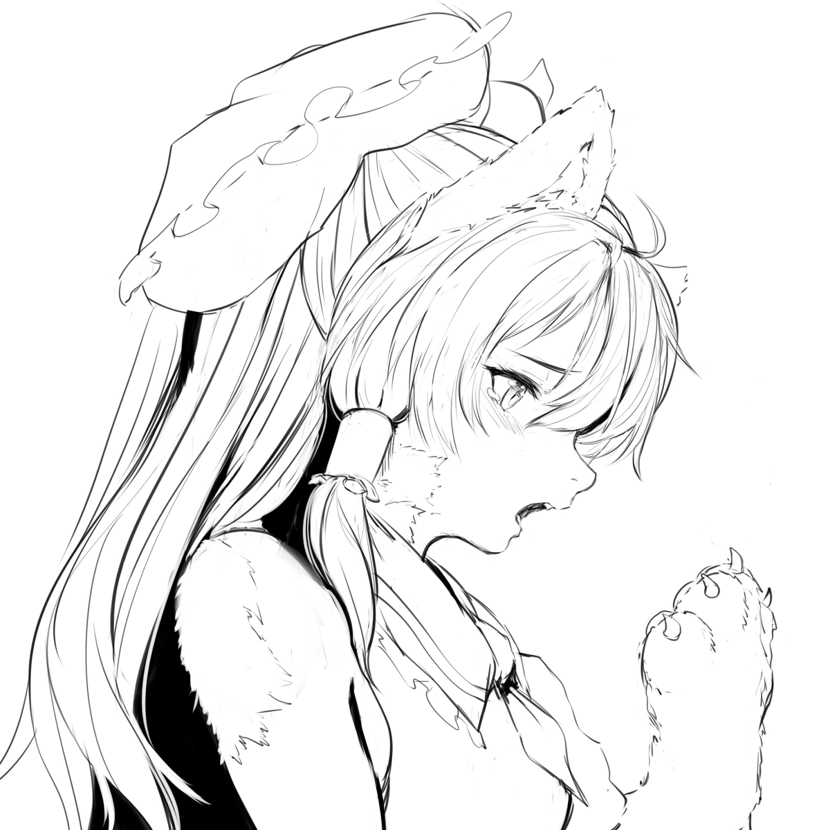 獣化霊夢さん落書き
この絵をベースにケモ度を上げてみたい 