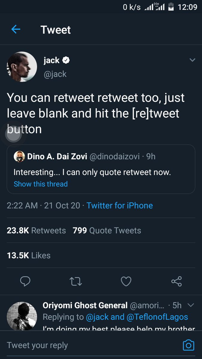 zainy_Thebrand's tweet photo. If you have issue with retweeting this is how you go about it.

Check the icons at the top left corner you see where to click on retweet 

#EndSARS #EndSWAT #endSWATS #EndSARS #EndPoliceBrutality #EndSARSImmediately #EndPoliceBrutality #LekkiMassacre https://t.co/Lx4z7cXAVo