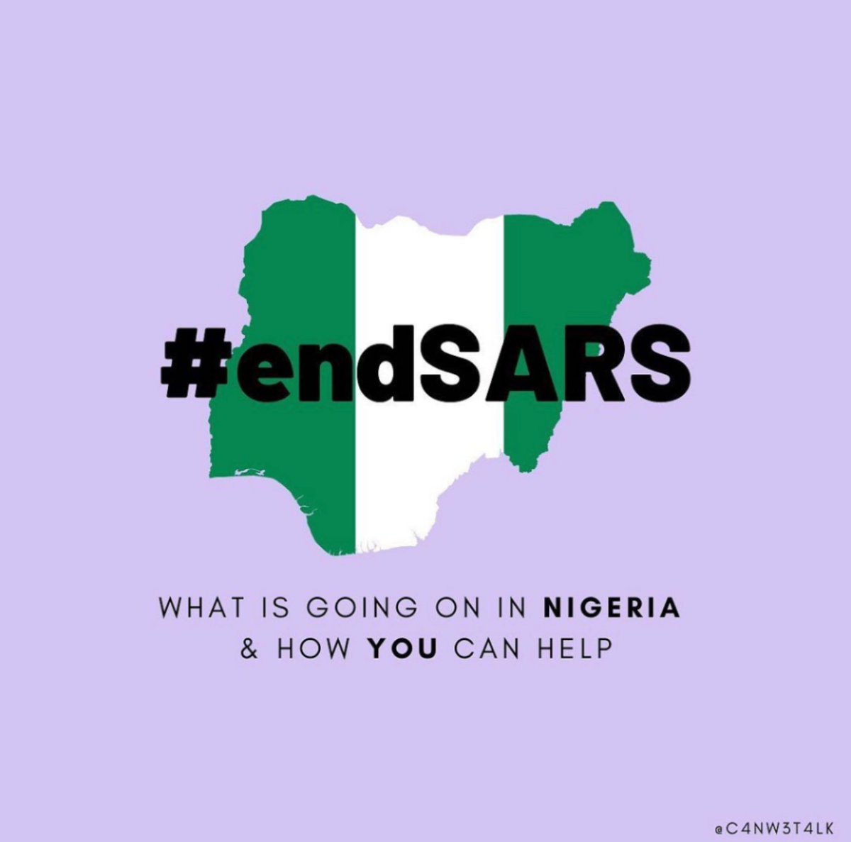Check out this educational post on Instagram if you want to know more about #EndSars  

It's more than just a trending topic. Be informed.

instagram.com/p/CGlM7bBHHMi/…