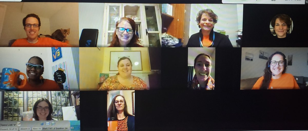 English Department starting off #UnityDay2020 together! We wear our orange shirts, scarves, and bring the orange mugs. #ALLChesapeake <a href="/IMChesapeakeHS/">Chesapeake High School</a> #AACPSAwesome