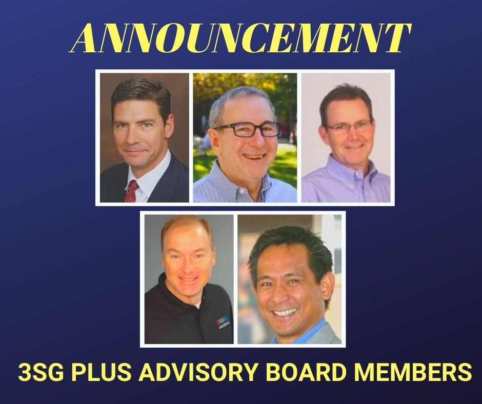 3SGplus's tweet image. 3SG Plus is excited to announce it's new advisory board members:

Brian Olah
Less Hess
Dan Gifford 
David Schoettmer
Ben Blanquera

The 3SG Plus Advisory Board provides practical strategies on operations, marketing, growth hacking, and culture.