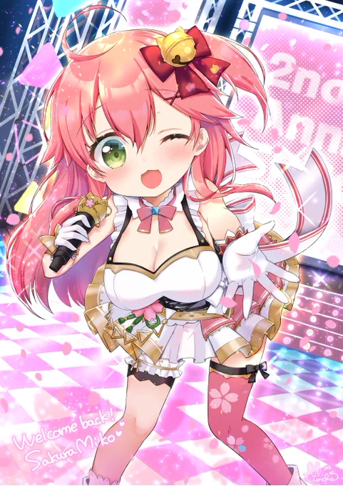 Live最高だった…✨???
言葉にするのが苦手で、うまく言えないけど
みこちゃん、おかえりなさい✨??

これからもずーーーっと最推しで
ずーーーっと大好きだよーーーー?

#さくらみこ復帰LIVE 
#miko_Art 