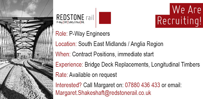 RedstoneRail's tweet photo. Are you a P-Way engineer looking for a new #contract? We have roles available in the #NorthWest, #SouthWest, #EastMidlands and #Anglia regions. 

If that sounds like you, get in touch today!

Tel: 07880436433

#recruitment #railrecruitment #newcontract #pwayengineer https://t.co/JbNT7z8FHl