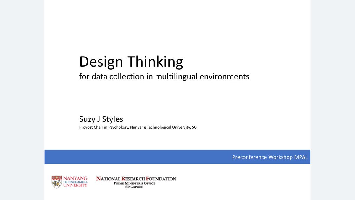 This week I had the joy of prepping a talk for the LangVIEW pre-conference workshop for  #MPaL2020I talked about Design Thinking for data collection in multilingual environments1/