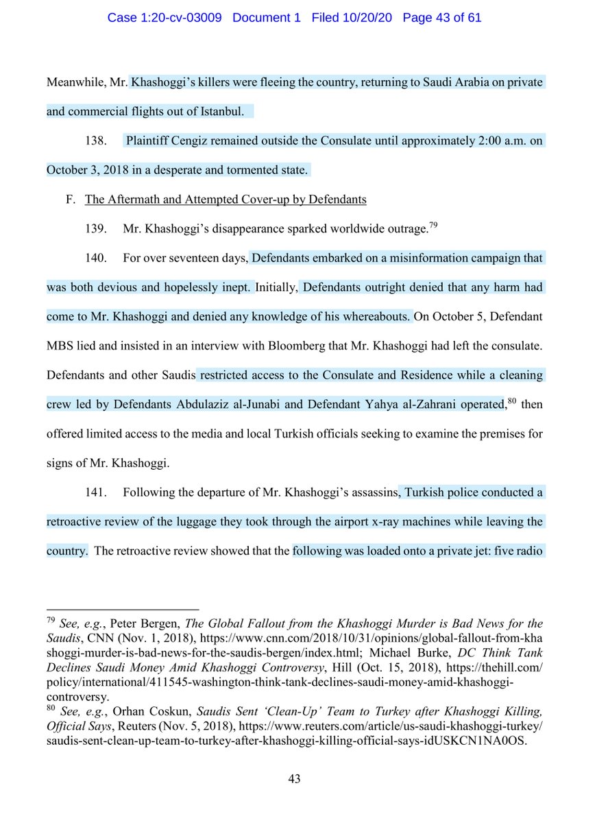 Who’s the American accomplice?”Defendant Maher Abdulaziz Mutreb contacted Bader al-Asaker, the head of Defendant MBS’s office in Riyadh, on at least four occasions. Defendant Mutreb also called an accomplice in the United States“ https://ecf.dcd.uscourts.gov/doc1/04518117327