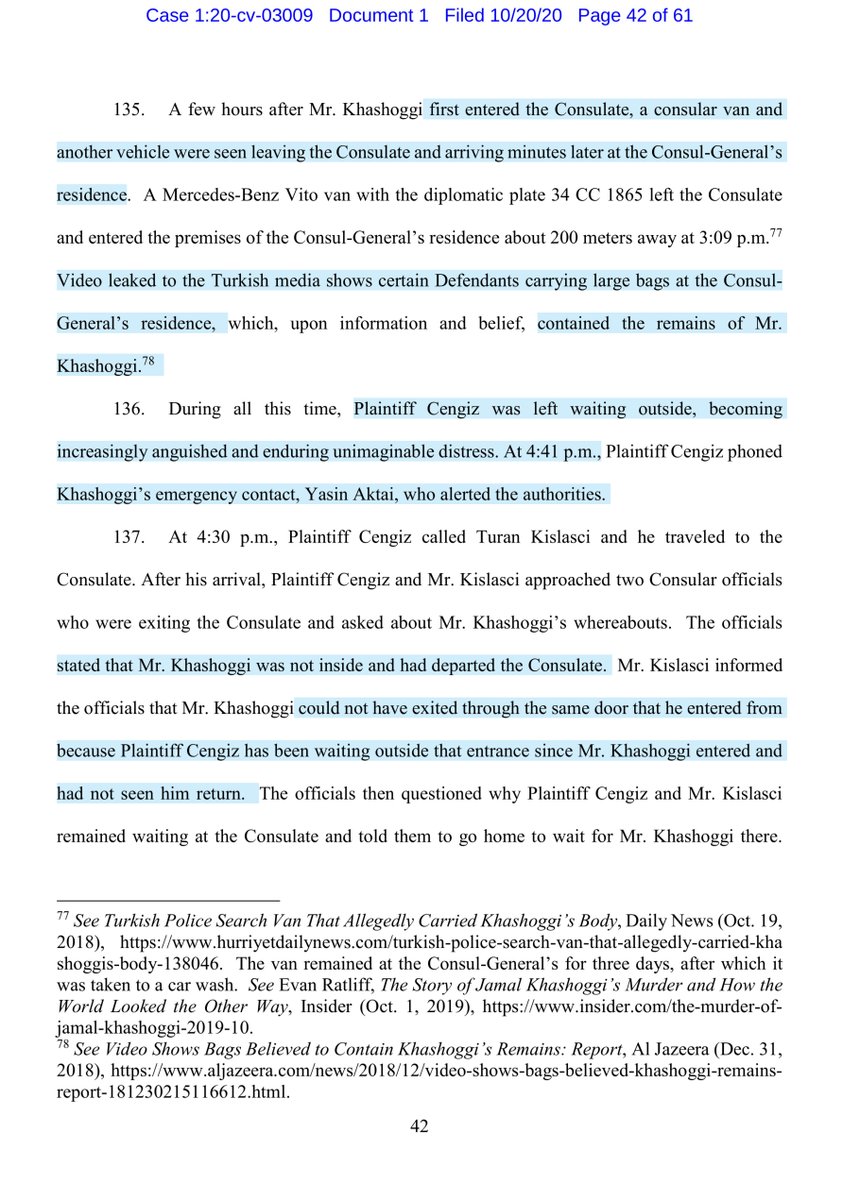 Who’s the American accomplice?”Defendant Maher Abdulaziz Mutreb contacted Bader al-Asaker, the head of Defendant MBS’s office in Riyadh, on at least four occasions. Defendant Mutreb also called an accomplice in the United States“ https://ecf.dcd.uscourts.gov/doc1/04518117327