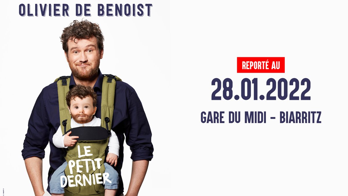 ⚠️ REPORT #BIARRITZ : <a href="/ODB_Officiel/">De Benoist Olivier</a> 
📆 27.11.2020 &gt;&gt; 28.01.2022
📍 Gare du Midi, Biarritz
🎟️ Les billets achetés restent valables. Pour toute demande de remboursement, merci de vous rapprocher de votre point de vente avant le 11/12/2021.