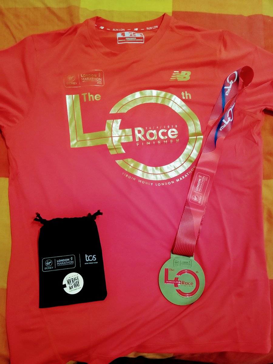 LondonWelsh61's tweet photo. Look what arrived today !
Finisher's t-shirt and medal from @LondonMarathon , taken on for the brilliant @tenovuscancer. 
Still time to donate!
https://t.co/ksNwQV1NCM
#the40thRace #tenovuscancer #HelpGiveHope #BCAM https://t.co/J77u2me1jG