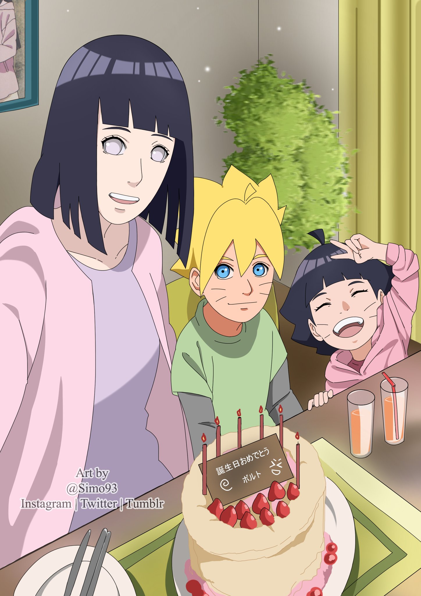 Simo93 Art on X: I tried to process the photo of Boruto's birthday, I had  always liked the photo and it's a pity that the Pierrot studio didn't show  it better. Hope