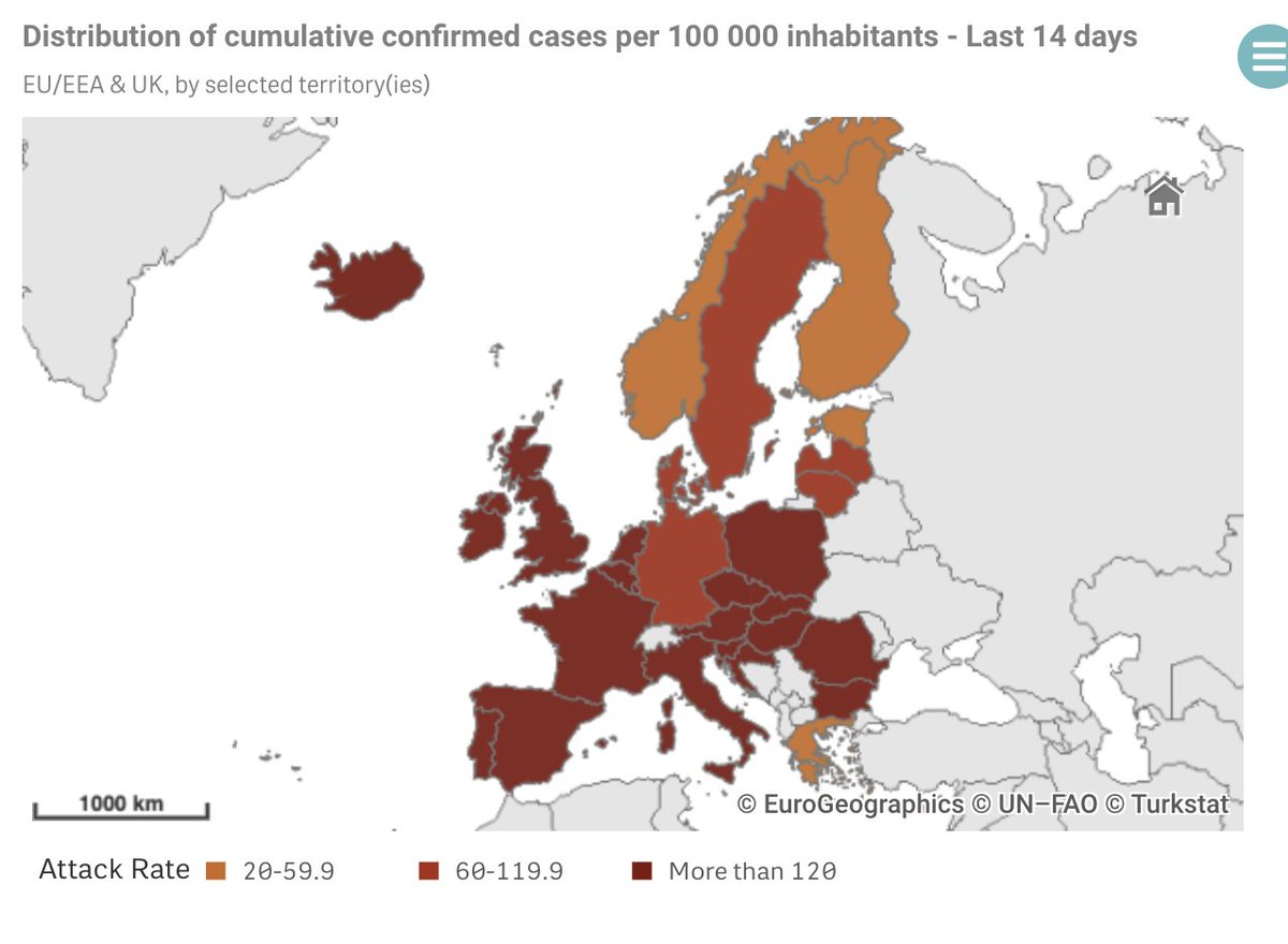 The European picture... the ECDC is going to have to reset it's colour chart scale.