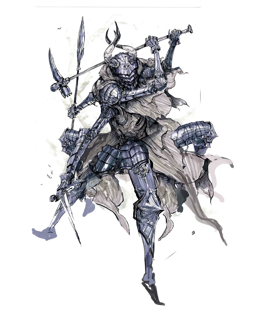 KekaiKotaki's tweet photo. Knight of Spiders process 1/2 https://t.co/QN8bunBwW9