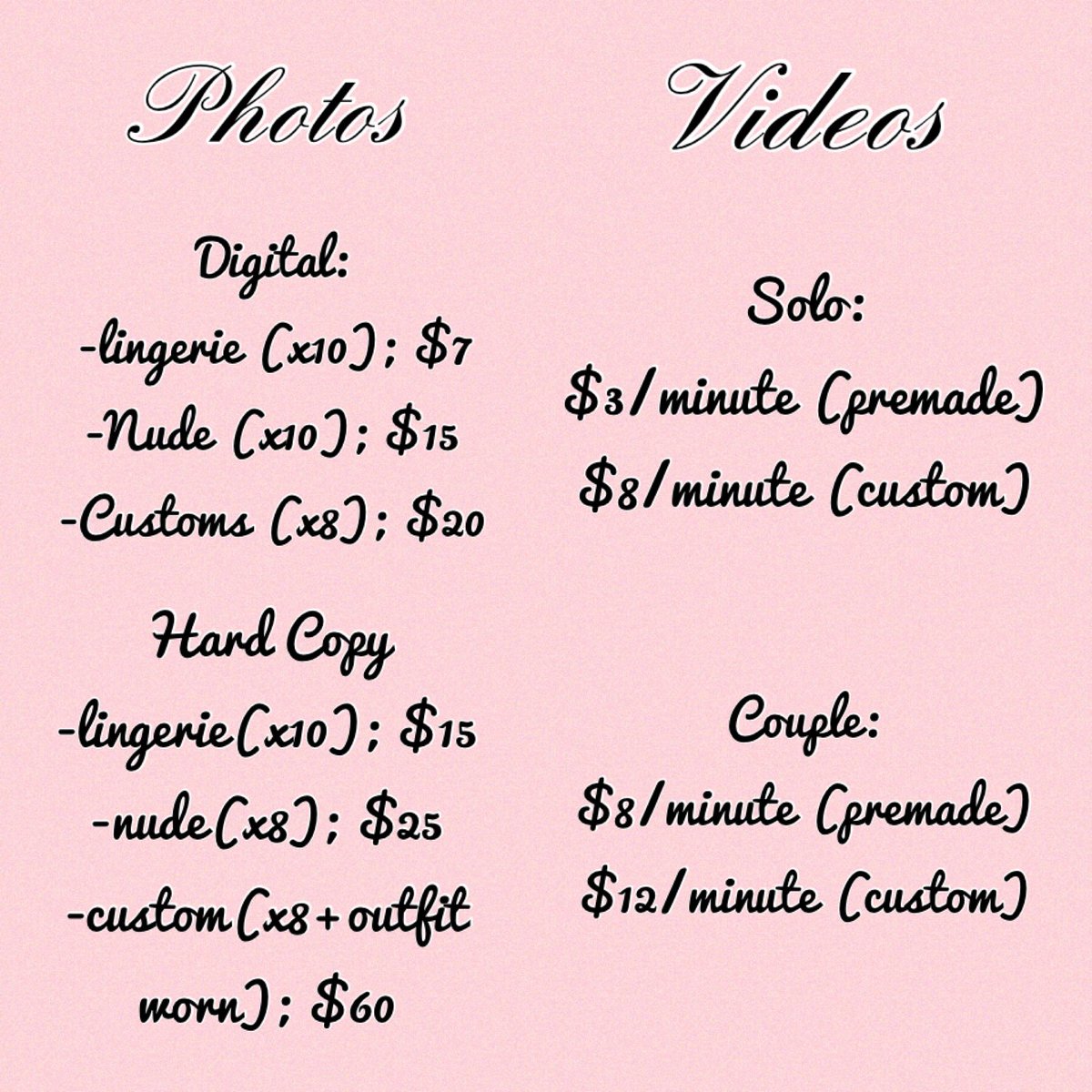 FuseeWitt's tweet photo. Not interested in becoming a fan, or onlyfans platform just not your jam? No worries! I put together a few menus to show what kinds of things I offer. And these are available to anyone interested 💗💗 let me know what I can do for you babe😘 https://t.co/AI5Cc19qHY
