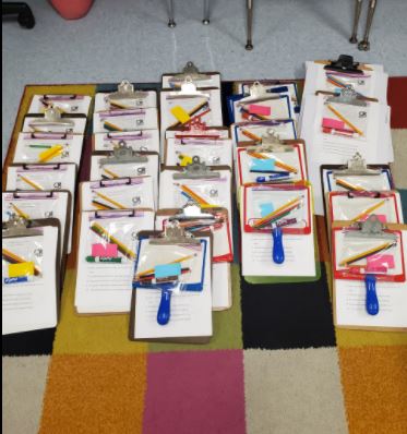 MrsTalmoHB's tweet photo. Today students did a great job reviewing for AND crushing their test on "The Ravine." Everything is all set for our #PopUpClassroom tomorrow! I cannot wait! #ELA #RemoteLearning #WarriorStrong #HybridLearning https://t.co/Tsu6y7J1Vs