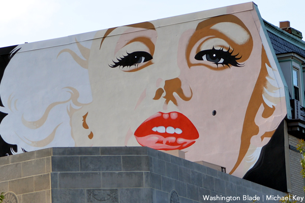 TonyDonaldsonJr's tweet photo. Ward 3 @DCMOCRS joined @WoodleyParkMS to celebrate the restoration of the iconic "Marilyn" mural at Connecticut Ave &amp; Calvert St NW. Thank you to all the neighbors who made this possible and all who keep the corridor thriving! #SupportLocalBusinesses https://t.co/lZhvkz6KWB
