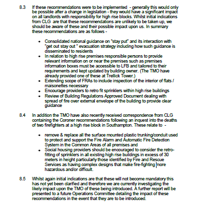 But then the kicker: it says TMO has been in touch with govt ALREADY and officials said the recommendations "would not become mandatory". So TMO, it appears, stopped worrying about it. Here is the document: