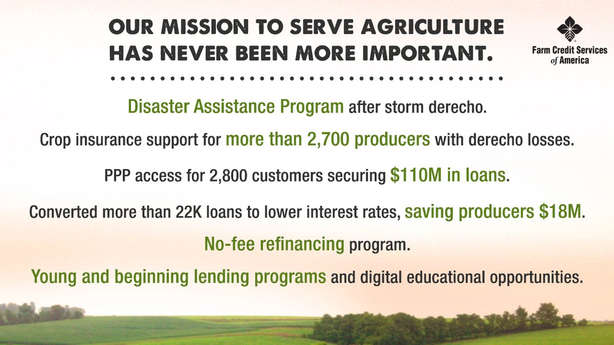 FCSAmerica's tweet photo. When your mission is to serve ag, you know there will be tough years. In 2020, Mark Jensen tells lawmakers, FCSAmerica customers dealt with supply chain disruptions and a midwestern hurricane. We’re proud of their resilience and the opportunity to serve them. https://t.co/sEhajW9Wpc