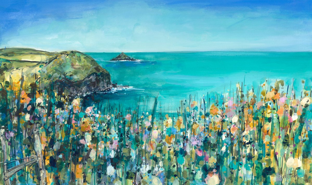 'Towards The Mouls' Original and new print now in the framing workshop and almost ready to go on the Gallery wall. #Original #originalart #painting #gorse #pinks #contemporarypainting #artist #cornwall https://t.co/xHdEt6rjL0