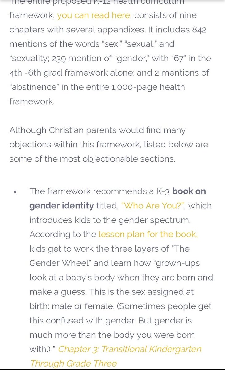 Weird, actually sick, stuff going on in California education. This is child abuse, as with so much in Woke education and parenting. It will also be attached to "systemic racism" by teaching that the sex binary is "racist." (1/2)