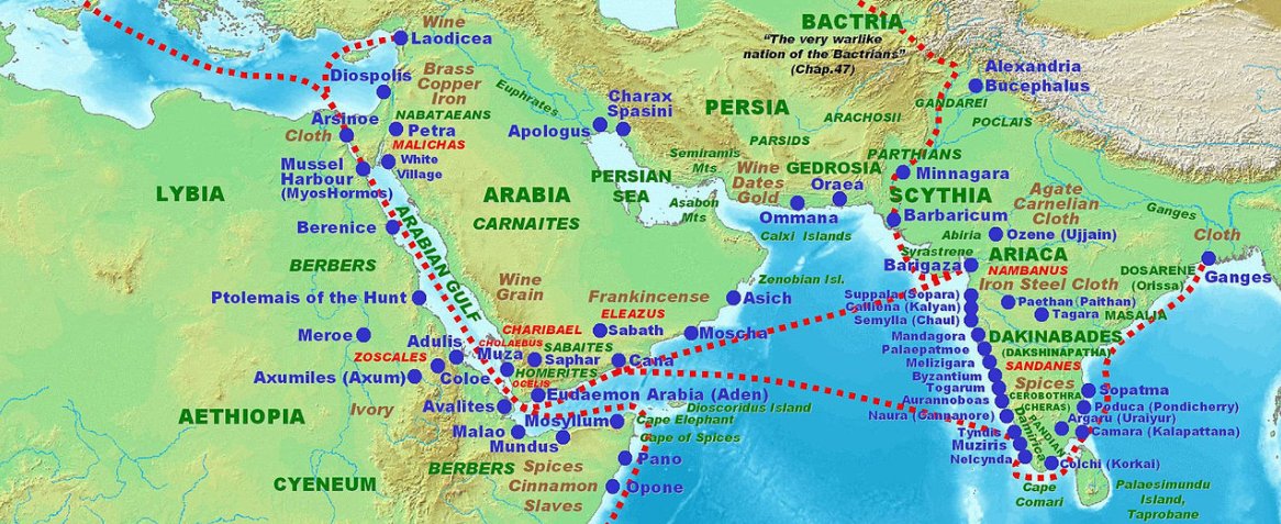 Remember how coconuts made it west across the Indian Ocean pretty early? This is partly because Rome was deeply networked, both earlier as a republic, and later as an empire. Roman trade with the subcontinent became more direct and regular by the second century.