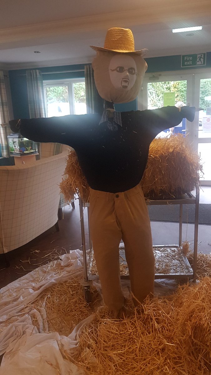 Our scarecrow is ready for the swinton trail
