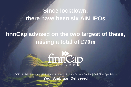 Cavendish_plc's tweet photo. finnCap is proud to have advised on our 3rd IPO since April &amp; on c.30% of AIM admissions in 2020 

- @FonixMobile admits to AIM, £45m Placing
- @TheELIXIRR 1st IPO post #lockdown, £25m Placing
- Lead UK Placing Agent @DyeDurham Canadian #IPO

https://t.co/gRoeI42V5L https://t.co/cpPsUTPkTe