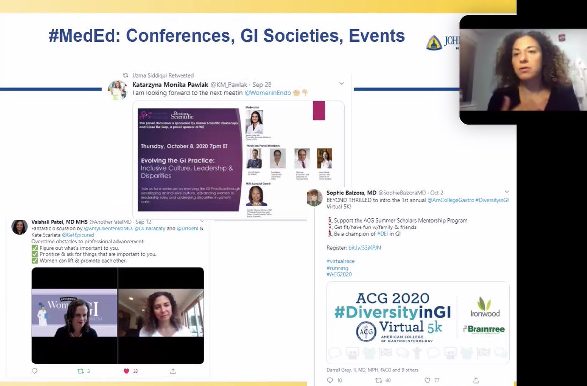 AnotherPatelMD's tweet photo. EUS basics by @ShivangiKMD ➕ SoMe “twips” by @DCharabaty = informative talk! @bostonsci #WomenInEndo @UzmaSiddiquiMD
⭐️ Be meaningful! Tweet with a purpose (educate, support others,etc) #StrikeAPost
⭐️ SoMe is on🔥(esp w/Covid19) ➡️ take Twitter 2 paper with collaborations! https://t.co/IzFj1OQx3o