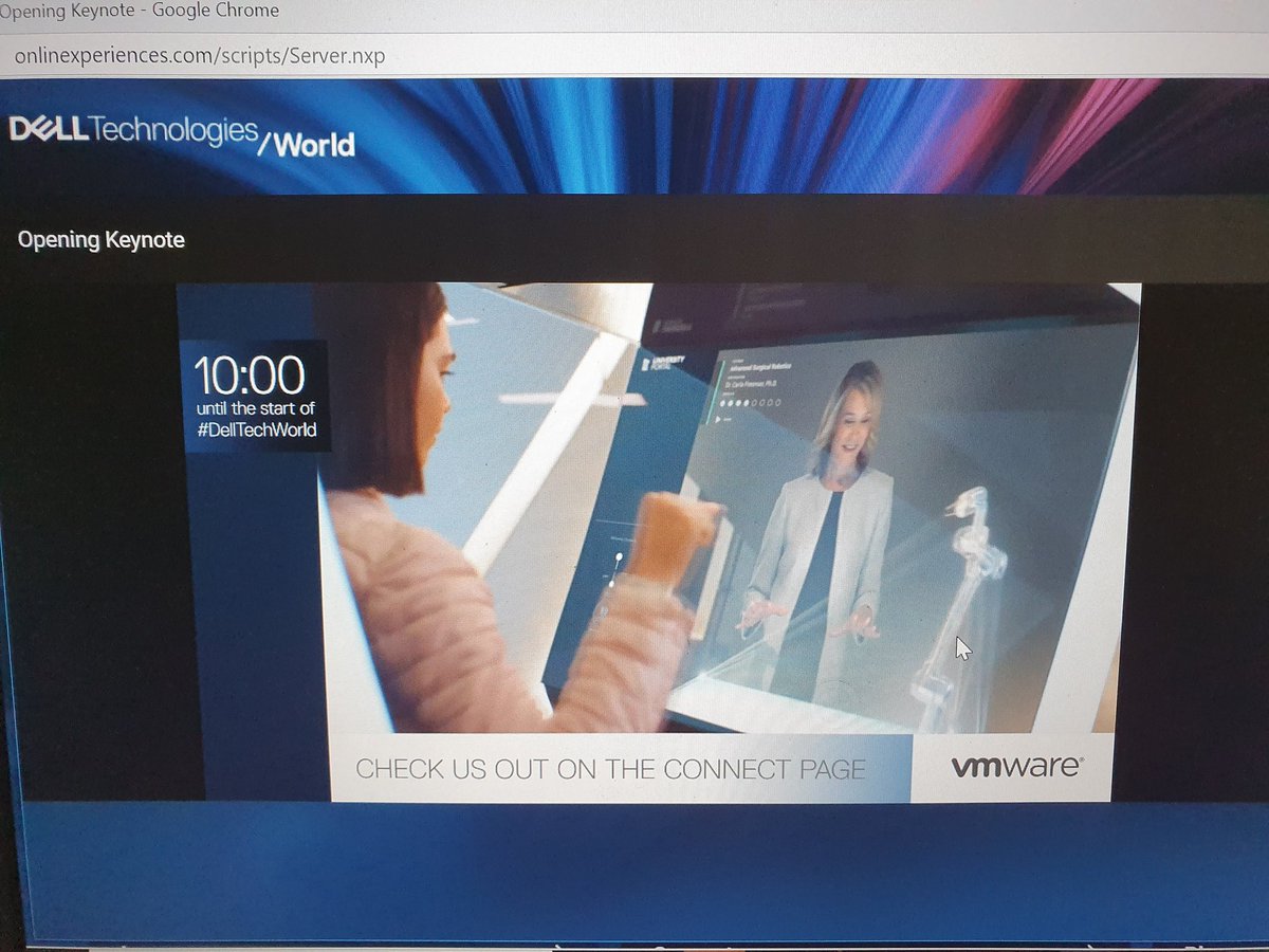 First ever virtual #DellTechWorld starts in 10mins! #Iwork4Dell
